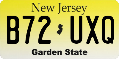 NJ license plate B72UXQ