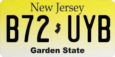 NJ license plate B72UYB