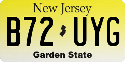 NJ license plate B72UYG