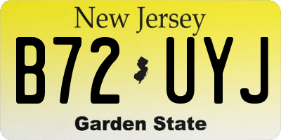 NJ license plate B72UYJ
