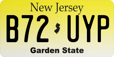 NJ license plate B72UYP