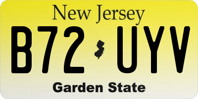 NJ license plate B72UYV