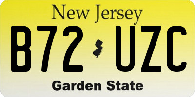 NJ license plate B72UZC