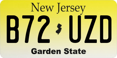 NJ license plate B72UZD