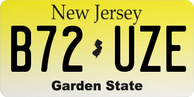 NJ license plate B72UZE