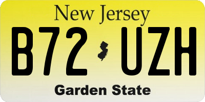 NJ license plate B72UZH