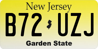 NJ license plate B72UZJ
