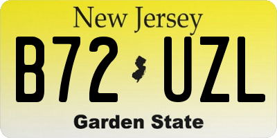 NJ license plate B72UZL