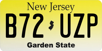 NJ license plate B72UZP