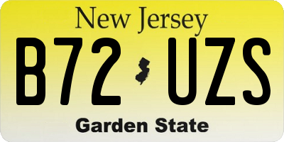 NJ license plate B72UZS