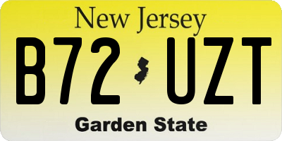 NJ license plate B72UZT