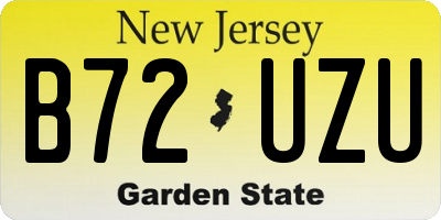 NJ license plate B72UZU