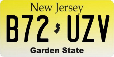 NJ license plate B72UZV