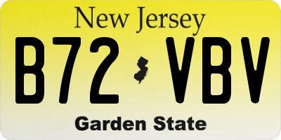 NJ license plate B72VBV