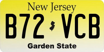 NJ license plate B72VCB
