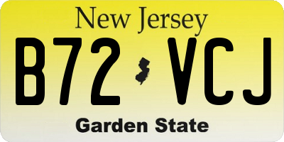 NJ license plate B72VCJ