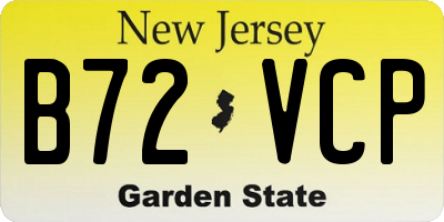 NJ license plate B72VCP