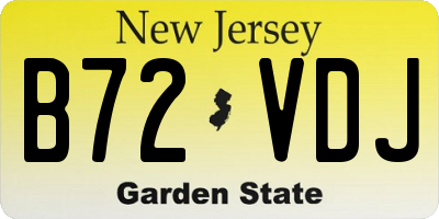 NJ license plate B72VDJ
