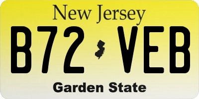 NJ license plate B72VEB