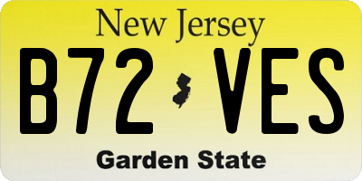 NJ license plate B72VES