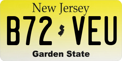 NJ license plate B72VEU
