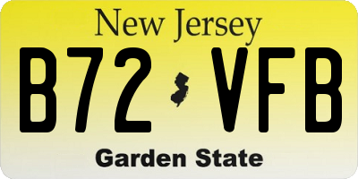 NJ license plate B72VFB