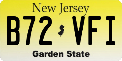 NJ license plate B72VFI