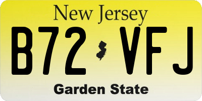 NJ license plate B72VFJ