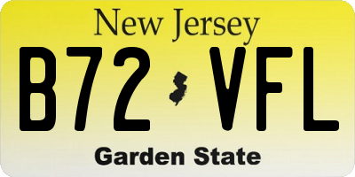 NJ license plate B72VFL