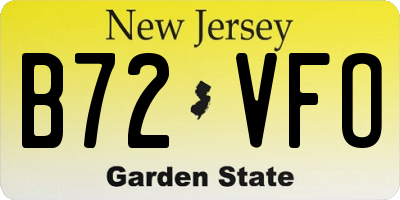 NJ license plate B72VFO