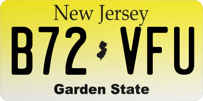 NJ license plate B72VFU