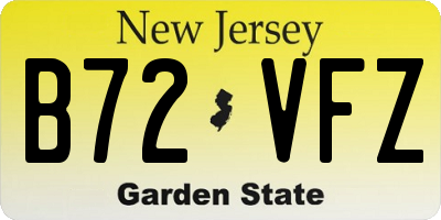 NJ license plate B72VFZ