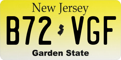 NJ license plate B72VGF