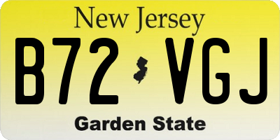 NJ license plate B72VGJ