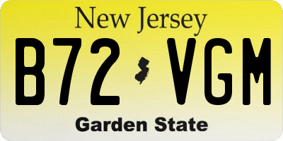 NJ license plate B72VGM
