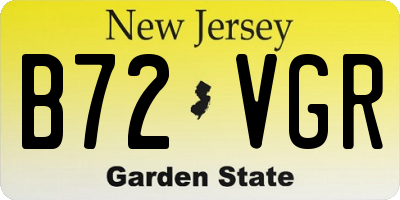 NJ license plate B72VGR