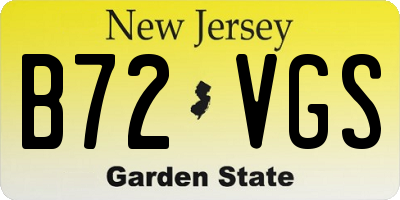 NJ license plate B72VGS