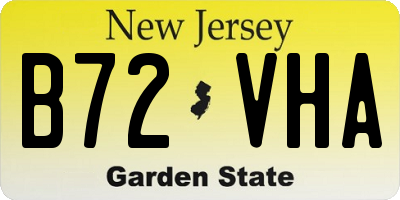 NJ license plate B72VHA