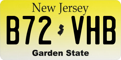 NJ license plate B72VHB