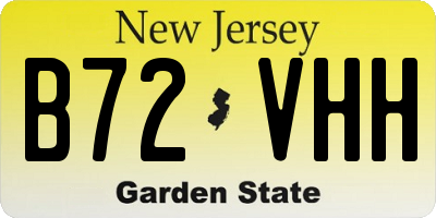 NJ license plate B72VHH