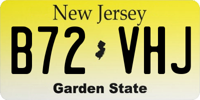 NJ license plate B72VHJ