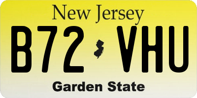 NJ license plate B72VHU