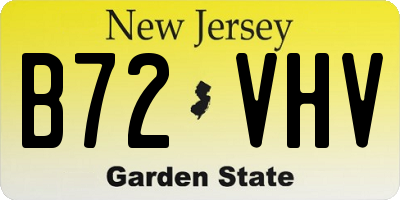 NJ license plate B72VHV