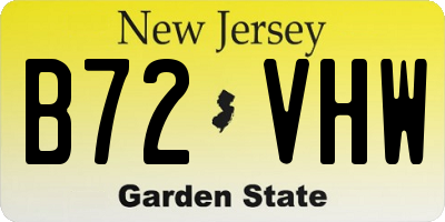 NJ license plate B72VHW