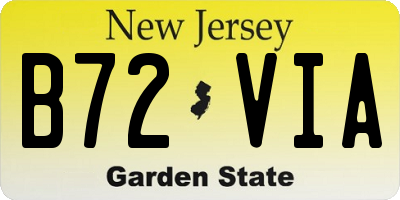 NJ license plate B72VIA