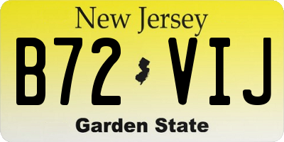 NJ license plate B72VIJ