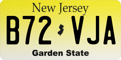 NJ license plate B72VJA