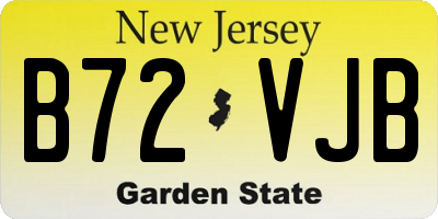 NJ license plate B72VJB