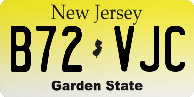 NJ license plate B72VJC