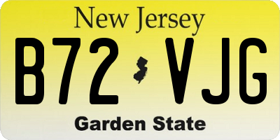 NJ license plate B72VJG